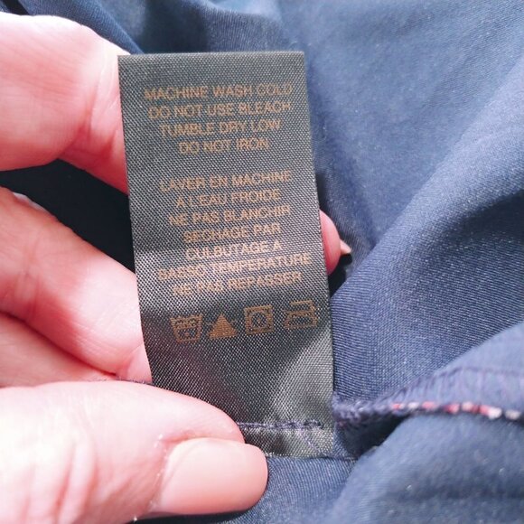 Cynthia Steffe Georgette Floral Drop Waist Mini Dress 6 Navy‎ Blue Flowy - Picture 10 of 10